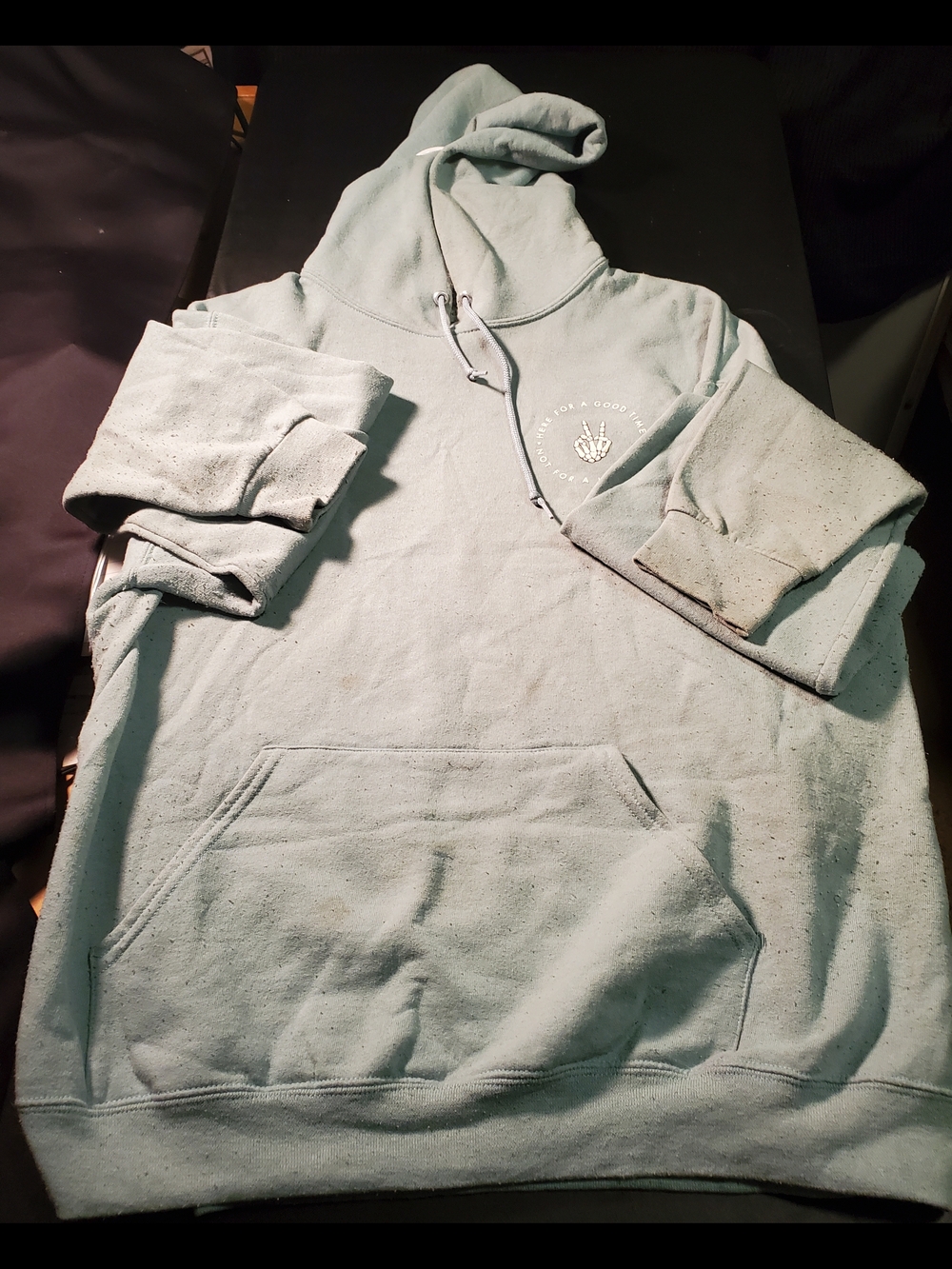 Red Eight Turquoise Size L Pullover Hoodie